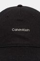 Calvin Klein baseballová čepice bavlněná LV04F5072G černá SS26