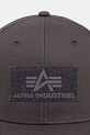 Alpha Industries czapka z daszkiem bawełniana Velcro Cap 168903 szary SS26