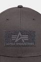 Alpha Industries czapka z daszkiem bawełniana Velcro Cap 168903 szary SS26