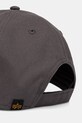 Akcesoria Alpha Industries czapka z daszkiem bawełniana Velcro Cap 168903 szary