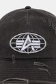 Alpha Industries czapka z daszkiem bawełniana World Acid Cap 266904 szary SS26