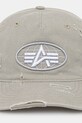 Alpha Industries cotton baseball cap World Acid Cap 266904 green SS26