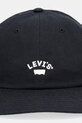 Levi's czapka z daszkiem bawełniana LAZY GIRL LOGO 000AG czarny SS26