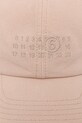 MM6 Maison Margiela czapka z daszkiem bawełniana SH0TC0008.M35346 pomarańczowy SS26