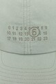 MM6 Maison Margiela czapka z daszkiem bawełniana SH0TC0008.M35346 turkusowy SS26