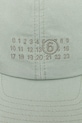 MM6 Maison Margiela czapka z daszkiem bawełniana SH0TC0008.M35346 turkusowy SS26