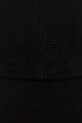 MM6 Maison Margiela czapka z daszkiem bawełniana SH0TC0008.M35346 czarny SS26