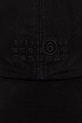 MM6 Maison Margiela czapka z daszkiem bawełniana SH0TC0008.M35346 czarny SS26