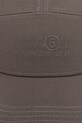 MM6 Maison Margiela czapka z daszkiem bawełniana SH0TC0009.M35346 szary SS26