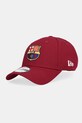 New Era czapka z daszkiem bawełniana NEW ERA x FC BARCELONA aplikacja bordowy 60846893