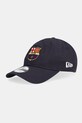 New Era czapka z daszkiem bawełniana NEW ERA x FC BARCELONA aplikacja granatowy 60846900