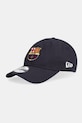 New Era czapka z daszkiem bawełniana NEW ERA x FC BARCELONA aplikacja granatowy 60846900