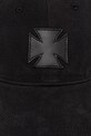 VETEMENTS czapka z daszkiem jeansowa Leather Biker Cross UE76CA329B czarny SS26