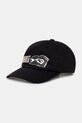 Y-3 czapka z daszkiem bawełniana MERCH CAP nadruk czarny KD0179