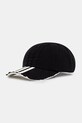 Y-3 czapka z daszkiem jeansowa STRIPES CAP bawełna czarny KD2435