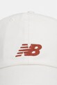 New Balance czapka z daszkiem bawełniana AC84454SST beżowy SS26