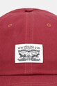 Levi's czapka z daszkiem bawełniana RELAXED DAD HERITAGE 000A9.0033 czerwony SS26