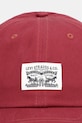 Levi's czapka z daszkiem bawełniana RELAXED DAD HERITAGE 000A9.0033 czerwony SS26
