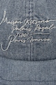 Maison Kitsuné czapka z daszkiem jeansowa Poetic Script QU06103WD4025 niebieski SS26