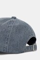 Akcesoria Maison Kitsuné czapka z daszkiem jeansowa Poetic Script QU06103WD4025 niebieski
