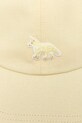 Maison Kitsuné czapka z daszkiem bawełniana Baby Fox OW06108WB0026 żółty SS26