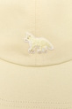 Maison Kitsuné czapka z daszkiem bawełniana Baby Fox OW06108WB0026 żółty SS26