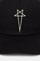 Rick Owens DRKSHDW czapka bejsbolowa DA01F4478.TEEM8 czarny SS26