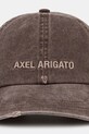 AXEL ARIGATO czapka z daszkiem bawełniana X3959001 brązowy SS26