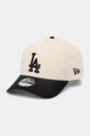 New Era czapka z daszkiem bawełniana COLOURBLOCK 9FORTY® aplikacja beżowy 60771835