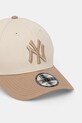 New Era czapka z daszkiem bawełniana COLOURBLOCK 9FORTY® 60771836 beżowy SS26