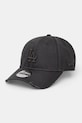 New Era czapka z daszkiem bawełniana WASH DISTRESS 9FORTY® aplikacja szary 60771828