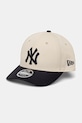 New Era czapka z daszkiem bawełniana 9FORTY® MCROWN aplikacja beżowy 60771873