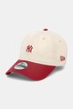 New Era czapka z daszkiem bawełniana MINI WASHED 9TWENTY® aplikacja beżowy 60771807