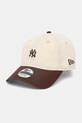 New Era czapka z daszkiem bawełniana MINI WASHED 9TWENTY® aplikacja beżowy 60771810