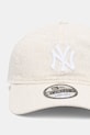New Era baseball cap z dodatkiem lnu 9TWENTY® 60771832 beżowy SS26
