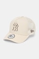 New Era czapka z daszkiem OUTLINE TRUCKER aplikacja beżowy 60771718