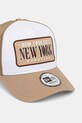 New Era czapka z daszkiem LOCATION PATCH TRUCKER 60771861 beżowy SS26