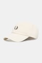 Fred Perry czapka z daszkiem bawełniana bawełna beżowy HW2295