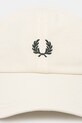Fred Perry czapka z daszkiem bawełniana HW2295 beżowy SS26