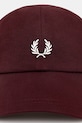 Fred Perry czapka z daszkiem bawełniana HW2295 bordowy SS26
