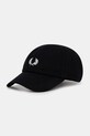 Fred Perry czapka z daszkiem bawełniana bawełna czarny HW2295