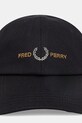 Fred Perry czapka z daszkiem bawełniana HW2300 czarny SS26