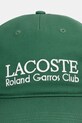 Lacoste czapka z daszkiem bawełniana RK0378 zielony SS26
