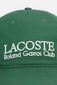 Lacoste czapka z daszkiem bawełniana RK0378 zielony SS26