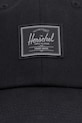 Herschel καπέλο με γείσο βαμβακερό Sylas Classic 50554.05881 μαύρο SS26