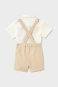 Mayoral komplet bawełniany niemowlęcy 1226.3A.Baby.PPY2 beżowy SS26
