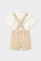 Mayoral komplet bawełniany niemowlęcy 1226.3A.Baby.PPY2 beżowy SS26
