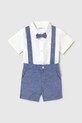 Mayoral komplet bawełniany niemowlęcy tkanina granatowy 1226.3A.Baby.PPY2