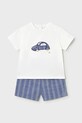 Mayoral komplet dziecięcy z domieszką lnu 1227.3B.Baby.PPY2 niebieski SS26