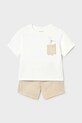 Mayoral komplet dziecięcy z elastanem beżowy 1228.3F.Baby.PPY2